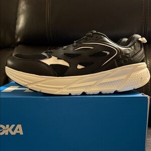 HOKA Clifton L Athletics Men's Black/white  Running Sneakers Size Men 12  & W-13